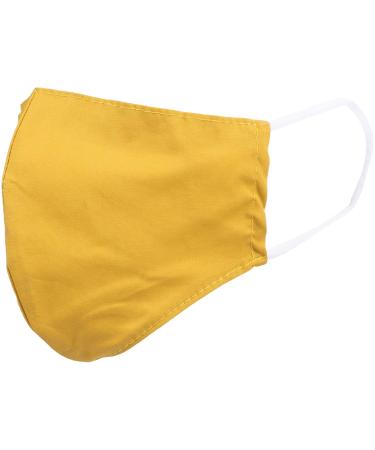 styleBREAKER Unisex Cotton Fabric Mask Plain Double Layer Reusable Washable Community Mask 08040005 Curry