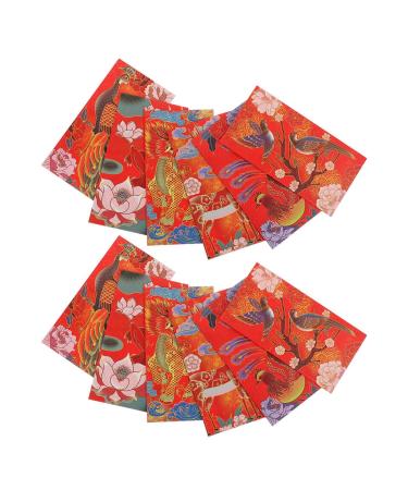 MAGICLULU 18pcs Year of The Tiger is a Blessing Chinese Red Envelopes Chinese Red Packet Envelope Chinese Hongbao Cash Pocket Gift Money Envelopes 2022 Red Envelopes China Festive Paper Red 17X9X0.1CM