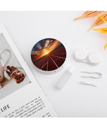Buy Dusk Running Track Print Contact Lens Case - Travel & Care Box for Convenient Contact Lens Storage - Buy Online on GoSupps.com