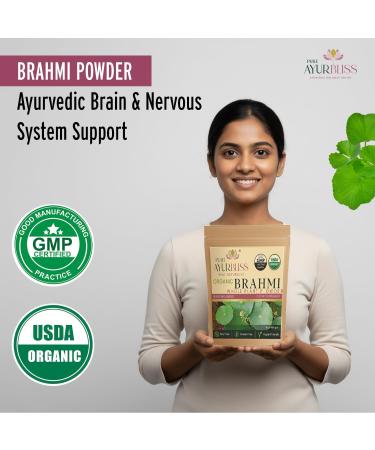 100% Organic Brahmi Powder, Ayurvedic Bacopa Monnieri for Memory, Focus and Nervous System Care, Nootropic Brain Support Blend for Cognitive Wellness, Gut Balance - 16oz 16 Ounce (Pack of 1) - Buy Online on GoSupps.com
