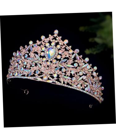 Crown Headband Crown Wedding Crown for Bride Wedding Headpiece for Bride Bridal Crown Wedding Accessories for Brides Birthday Crowns for Women Bachelorette Crown 17.00X17.00X9.00CM Golden - Buy Online on GoSupps.com