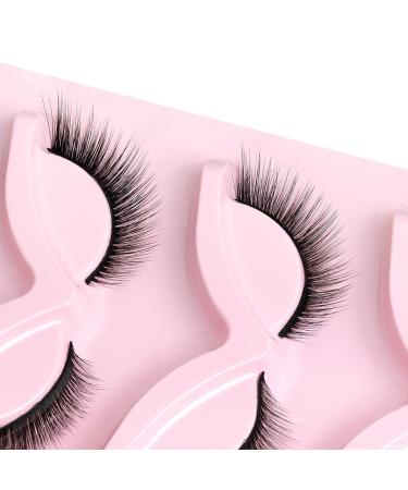 Shop Ahrikiss Fox Eye Wispy False Eyelashes Natural Faux Mink Cat Eye Lashes (5 Pairs) - International Shipping - Buy Online on GoSupps.com