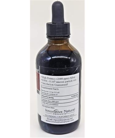 Buy Colloidal Silver 2000 PPM (4 oz) - Premium Quality by Innovative Natural Products | International Shipping Available - Buy Online on GoSupps.com