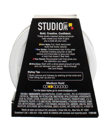 L'Or al Paris Studio Line Overworked Hair Putty 1.7 oz - Best Styling Product for All Hair Types | International Shipping Available - Buy Online on GoSupps.com