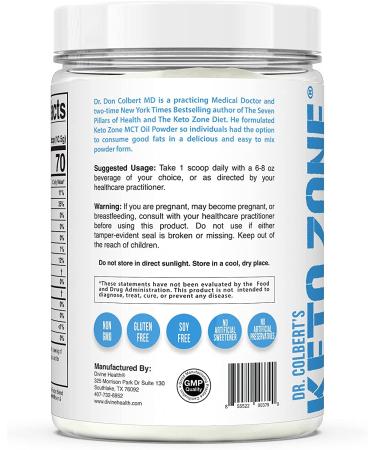 Keto Zone MCT Oil Powder | Coconut Cream Flavor | 30 Day Supply | 0 Net Carbs | All Natural Keto Approved for Ketosis - Buy Online on GoSupps.com