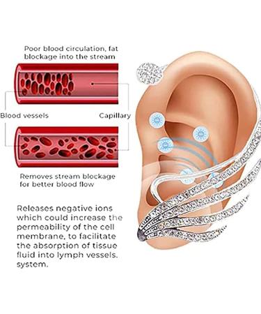 Visiblurry Acupressure Earrings - Scratch-Resistant Slimming Ear Cuff Clip for Men & Women | Non-Pierced Angular Wing Design - Buy Online on GoSupps.com