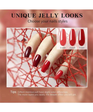 Wakaniya Dip Powder Nail Kit - 8 Colors Red Grey Dipping Set with Base, Top Coat, Activator, Brush - French Nails Art Manicure Kit for Women - Buy Online on GoSupps.com