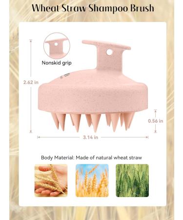 Heeta Scalp Massage Brush - Soft Silicone Bristle Hair Care Tool for Relaxation | Perfect for Men Women & Children | Meat Pink 07 - Buy Online on GoSupps.com