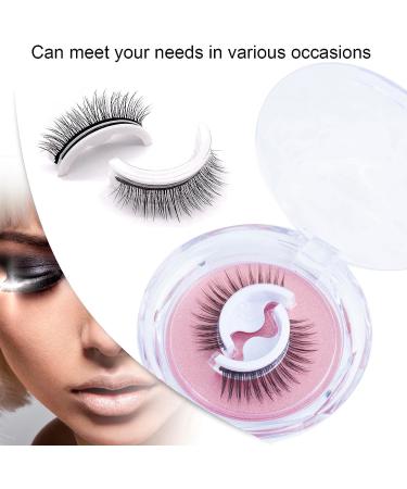 Dinghaole False Eyelashes Natural - 1 Pair Wispy Eyelashes Reusable 3D Lashes. Self Adhesive & Waterproof. No Glue or Eyeliner Needed. - Buy Online on GoSupps.com