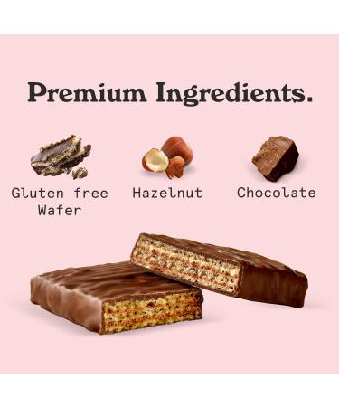 Nicks Hazelnut Protein Wafer Bars - 25% Protein Low Carb Gluten-Free No Added Sugar - 24 Pack (40g Each) | Healthy Chocolate Snacks - Buy Online on GoSupps.com