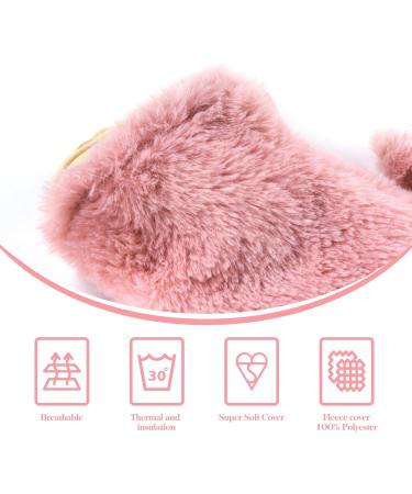 HomeWit Vintage Pink Heat Bottle with Soft Cover - Long 2L Hot Water Bottle for Waist Shoulder & Neck - 73x13cm | Ideal for Pain Relief & Comfort - Buy Online on GoSupps.com