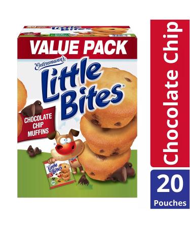 Entenmann's Little Bites Chocolate Chip Muffins - No High Fructose Corn Syrup - Moist and Delicious Snack - 20 Pack - 1 Box - Buy Online on GoSupps.com