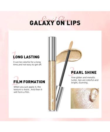  Dyceittdia 2 liquid lipsticks 2.4g silver lipstick and 2.4g gold lipstick non-stick lip gloss long-lasting color pearlescent lipstick lipsticks6 - Buy Online on GoSupps.com