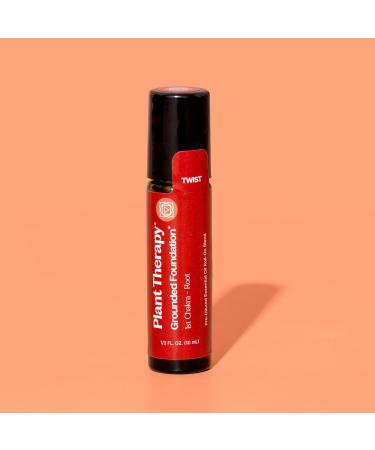 Plant Therapy Chakra 1 Grounded Foundation Essential Oil Blend - 10 mL Pre-Diluted Roll-On | 100% Pure & Therapeutic Grade for Root Chakra - Buy Online on GoSupps.com