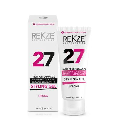 REKZE 27 Styling Gel w/ Unique Premium Hold Strong Formula for Hair Thickening  Anti-Hair Loss & Thinning Hair - Hair Protection  Reduces Breakage For Men & Women  Enriched w/ Capixyl  Caffeine  Proline  Argan Oil  Kerat...