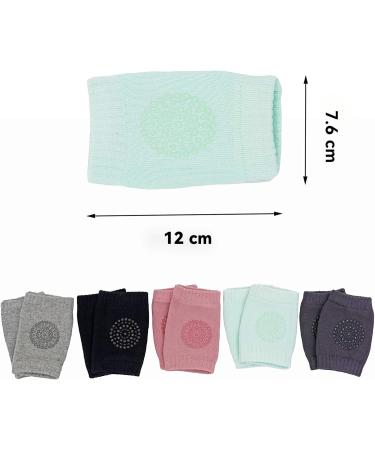 Hidetex Baby Knee Pads - 5 Pairs Infant Crawling Kneepads, Adjustable Anti-Slip Leg Warmers for Unisex Toddlers - Buy Online on GoSupps.com
