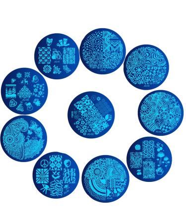 Budoci 5 + 10 Nail Stamping Set | Classic Nail Art Kit with Stamping Plates Stamps & Accessories for Perfect French Manicure - Buy Online on GoSupps.com
