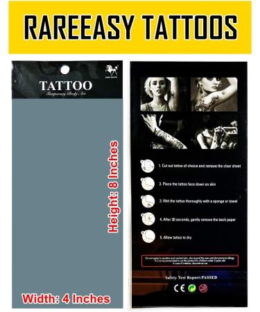 Black Music Notes Stars Temporary Tattoos 2 Sheets - Fake Body Arm Chest Shoulder Tattoos for Teens Men Women - Buy Online on GoSupps.com