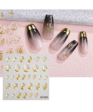Dornail 6 Sheets 5D Crystal Nail Stickers | Irregular Geometric Frames & Heart Designs | Self-Adhesive Nail Art Accessories for Women - Buy Online on GoSupps.com