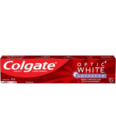 Colgate Optic White Advanced Teeth Whitening Toothpaste Sparkling White 133 mL - Buy Online on GoSupps.com