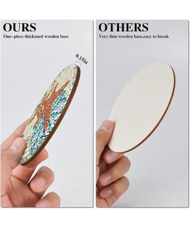 Finphoon Diamond Painting Coasters Kit with Holder - 8 Pcs Ocean Art DIY Kit for Adults & Kids - Blue Diamond Painting Art Set - Buy Online on GoSupps.com