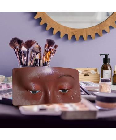 Practice Board mewmewcat Face Eyes Makeup Practice Board 3D Realistic Face Skin Board Practice Model for Eyeshadow Eyeliner Eyebrow Lash Mapping Black - Buy Online on GoSupps.com