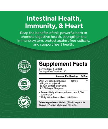 Pure Wild Oregano Oil Softgels - Immune Support & Heart Health - Antioxidant Supplement for Energy Boost - 60 Softgels - Buy Online on GoSupps.com