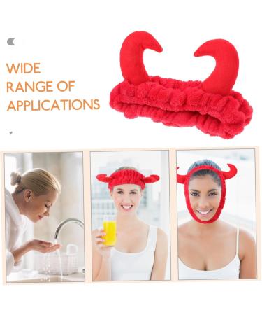 IWOWHERO Hair Band Headband Fluffy Spa Headbands Headband Face Washing Headbands Women Cartoon Facial Headbands for Women Trumpet Hair Ties Spa Hair Bands Miss Make up Red Accessories Plush One Size Red - Buy Online on GoSupps.com