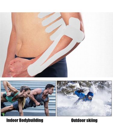 Kinesio Tape Sports Tape Wrap Adhesive | Elastic Sports & Weightlifting Tape Supports Muscles & Joints Knee Support and Muscle Relief White 2.5cmX5m - Buy Online on GoSupps.com