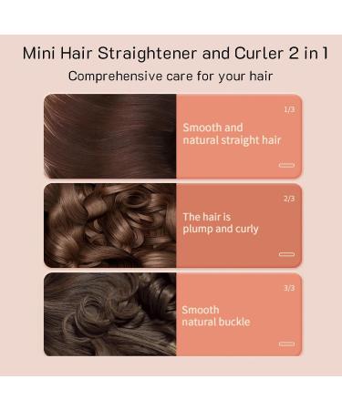 Mini Dual-Purpose Curling Iron Cordless 2 in 1 Mini Dual Purpose Curling Iron Cordless Mini Curling Iron for Short Hair Portable Travel Curling Wand for Women (Pink) - Buy Online on GoSupps.com