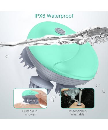 ORIA Wireless Electrical Head & Pet Massage Device - Scalp & Full Body Relaxation USB Charging 5 Modes 4 Heads IPX6 Waterproof - Green - Buy Online on GoSupps.com