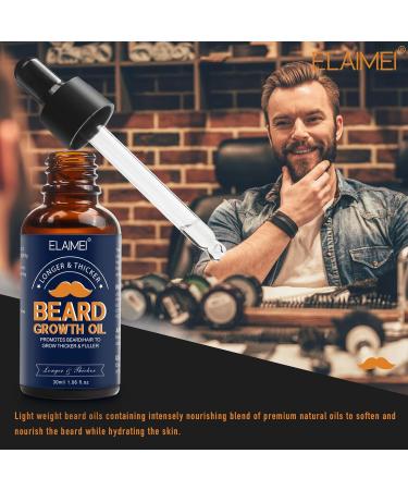 Microneedle Roller Growth Oil & 0.25mm Beard Growth Kit Facial Hair Growth Kit Designed for Men's Beard Growth Optimal Beard Care 30 ml - Buy Online on GoSupps.com