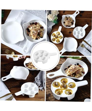 MAGICLULU Snail Plate 2 Pcs Baked Snails France Ceramics White Ceramic Snail Dish 21X16.4CMx2pcs Whitex2pcs - Buy Online on GoSupps.com