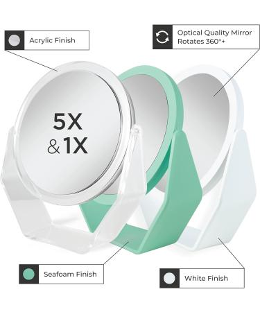 Zadro 8.5 Inch Round Dual Sided Swivel Vanity Mirror 5X/1X Magnification Seafoam 8.5 - Buy Online on GoSupps.com