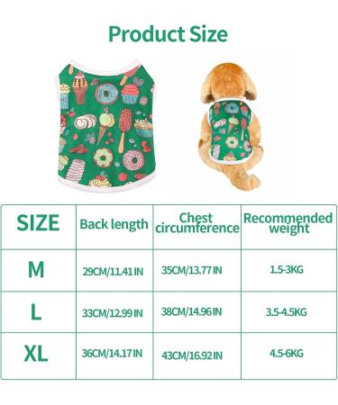 3-Piece Breathable Dog Shirts | Soft Summer T-Shirts for Small Dogs & Cats - Green XL - Buy Online on GoSupps.com