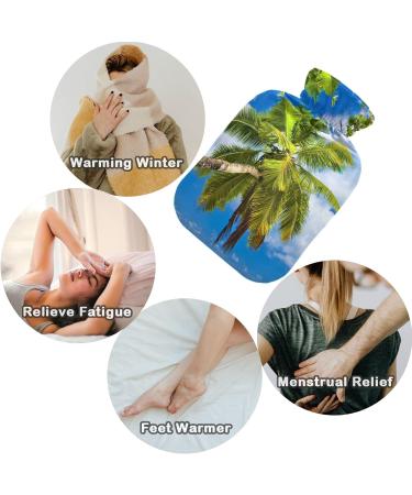 Buy Naanle 2L Hot Water Bottle with Cover - Sea Beach Palm Design for Menstrual Cramps & Pain Relief | Heat & Cold Therapy - Buy Online on GoSupps.com