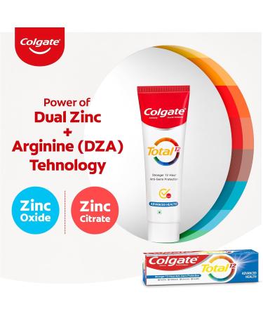 Colgate Total Advanced Health Antibacterial Toothpaste Saver Pack of 2 x 240g Toothpaste for 12 Hour Antibacterial Protection Provides Whole Mouth Health Multicolor (8.4 Ounce) - Buy Online on GoSupps.com