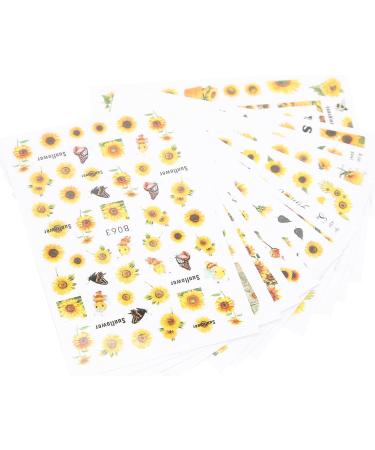 Nail Art Stickers Sunflower DIY Nail Art Stickers Appropriate Size Easy Use for Home for Nail Salon - Buy Online on GoSupps.com