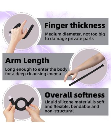 Extended Shower Douche Nozzle - 17-Inch Silicone Enema Attachment for Travel & Home Bowel Cleansing - Buy Online on GoSupps.com