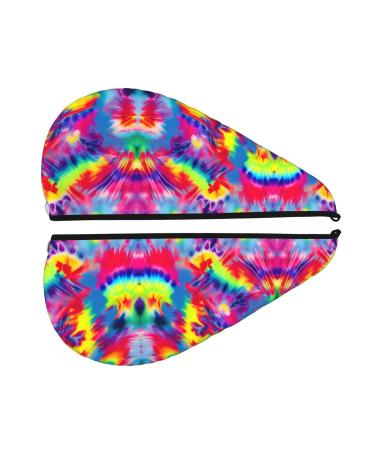 Tie Dye Coral Velvet Dry Hair Cap - Ultimate Hair Protection for Home Travel Pool Parties & Beaches - Buy Online on GoSupps.com