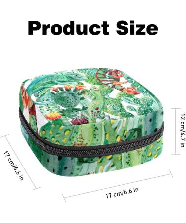 Menstrual Bag with Zipper for Women & Girls - Chameleon & Cactus Designs | Stylish & Practical - Buy Online on GoSupps.com