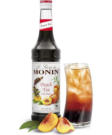 MONIN Premium Peach Tea Concentrate 1L - Vegan-Friendly, Allergen-Free, 100% Natural Flavours - Hot and Iced Teas - Peach 1L (Pack of 1) - Buy Online on GoSupps.com