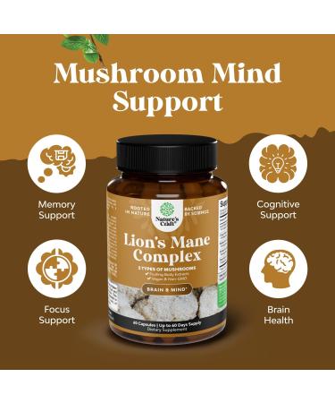 Bundle of Nootropic Brain Supplement for Mental Health & Clarity with VIT A B6 Riboflavin Niacin Thiamin Folate and Advanced Lion's Mane Mushroom Supplement - Brain Health Memory Support & Focus - Buy Online on GoSupps.com