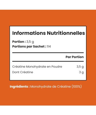 Cr atine Monohydrate en Poudre Micronis e | Sachet 400 g | 114 Portions | Creatine Monohydrate Poudre Ultra-Fine 200 Mesh Dissolution Rapide (Pas en Gelules ni Gummies) | Vegan | Vitabright 400g - Buy Online on GoSupps.com