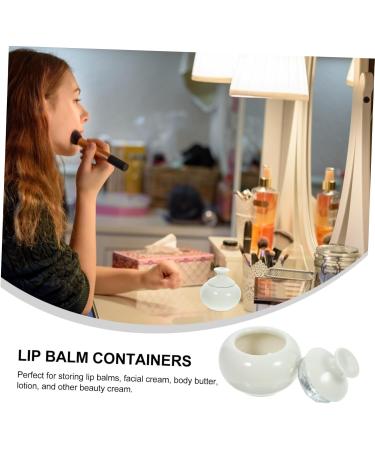 Buy Housoutil White Porcelain Travel Jars - Small Cosmetic & Tea Can 4.7x4.7cm | Ideal for Makeup Creams and Balms - International Shipping Available - Buy Online on GoSupps.com