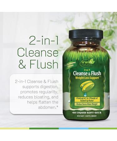 Irwin Naturals 2-in-1 Cleanse & Flush 60 Liquid Soft-Gels - 2 Pack - Buy Online on GoSupps.com