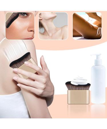 Self Tanning Brush for Body & Face - Liquid Foundation Applicator | Matte Gold | International Shipping - Buy Online on GoSupps.com