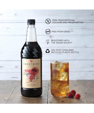 Sweetbird Raspberry Iced Tea Syrup (1 Litre) | Vegan-Friendly Raspberry Syrup - Buy Online on GoSupps.com