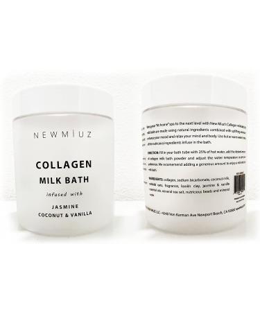 Coconut Collagen Milk Bath Soak Powder - Vanilla Jasmine Luxury Spa Bubble Bath Salts for Women | Moisturizing & Relaxing Mother's Birthday & Christmas Gifts - Buy Online on GoSupps.com