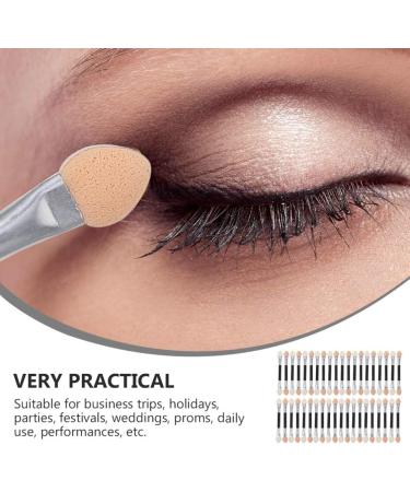Dual Ended Makeup Brush 40pcs Disposable Eyeshadow Brush Dual Sides Eye Shadow Sponge Eyeshadow Tipped Oval Makeup Tool Professional Makeup - Buy Online on GoSupps.com